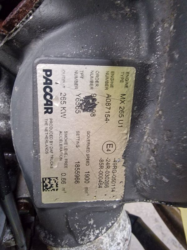 DAF MX265U1 Engine (Truck) - المحرك - شاحنة: صور 2 DAF MX265U1 Engine (Truck) - المحرك - شاحنة: صور 2