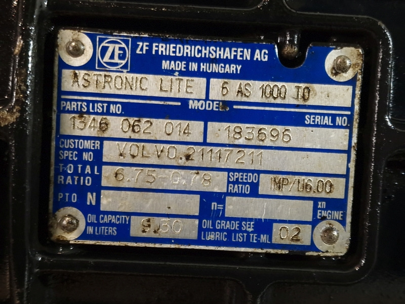 علبة التروس ZF 6AS1000TO Volvo Spec Gearbox: صور 9
