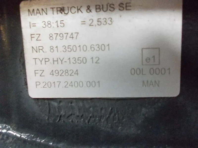MAN 81.35003-7671/81.35010-6301RATIO 1=2,533 HY1350.MAN TGX TGS MODEL 2022 - المحور الخلفي - شاحنة: صور 5 MAN 81.35003-7671/81.35010-6301RATIO 1=2,533 HY1350.MAN TGX TGS MODEL 2022 - المحور الخلفي - شاحنة: صور 5