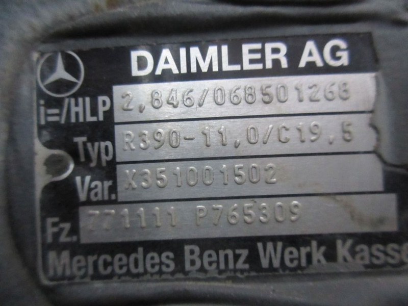 Mercedes-Benz A 000 350 43 03/ R390-11,0/C19.5 /TYPE 771111 RATIO 2,846/ ATEGO EURO 6 - التفاضلية والعتاد - شاحنة: صور 5 Mercedes-Benz A 000 350 43 03/ R390-11,0/C19.5 /TYPE 771111 RATIO 2,846/ ATEGO EURO 6 - التفاضلية والعتاد - شاحنة: صور 5