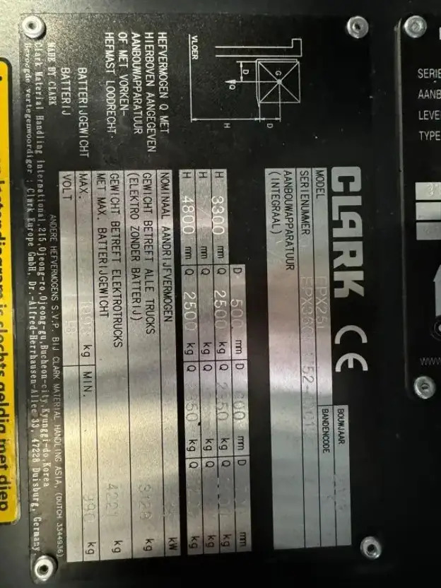 Clark EPX25i - رافعة شوكية: صور 5 Clark EPX25i - رافعة شوكية: صور 5