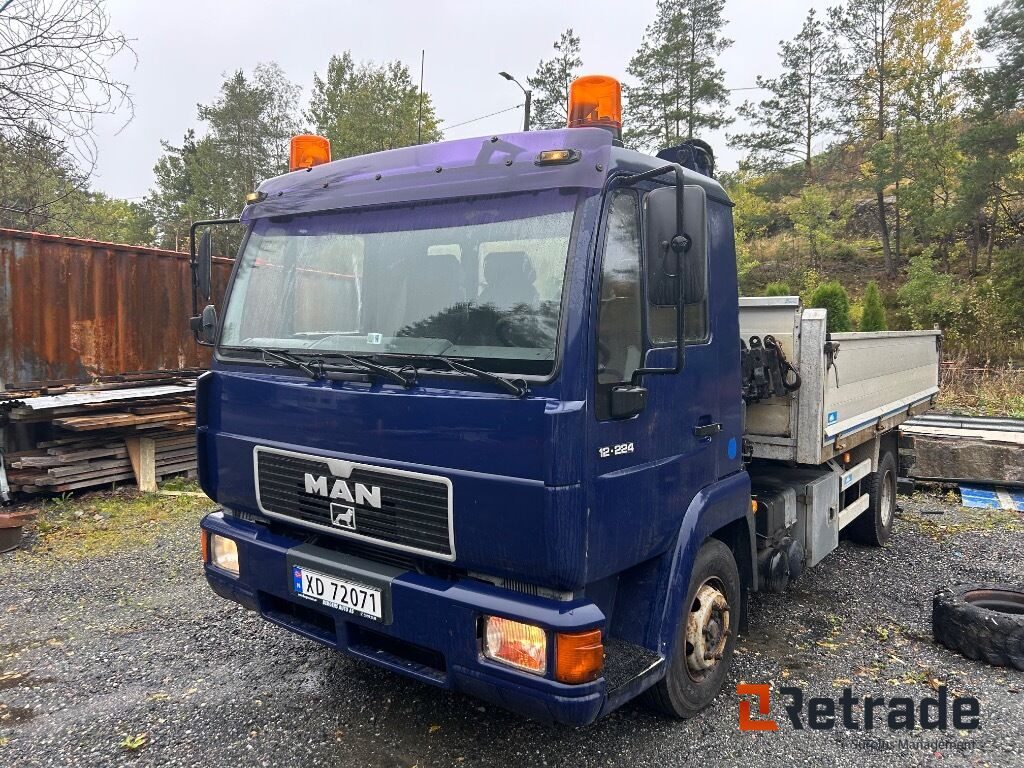2000 Tippbil med kran og plan MAN 12.224LC. EU-Godkjent - قلابات, شاحنة كرين: صور 1 2000 Tippbil med kran og plan MAN 12.224LC. EU-Godkjent - قلابات, شاحنة كرين: صور 1