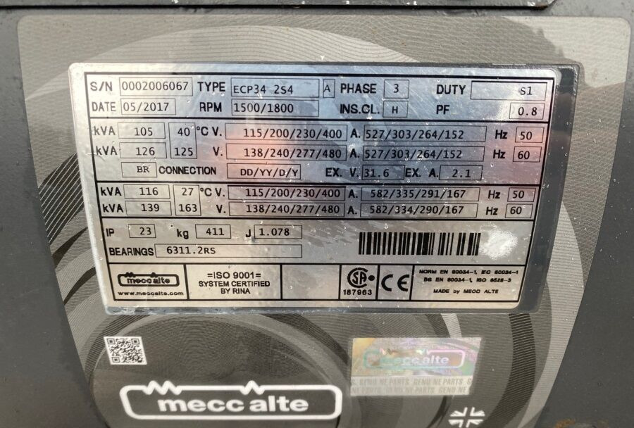 Diversen ECP34 2S4 - Iveco Engine,126kVA,New oils, filters, Mecc Alte ECP34 2S4 - مجموعة المولدات: صور 4 Diversen ECP34 2S4 - Iveco Engine,126kVA,New oils, filters, Mecc Alte ECP34 2S4 - مجموعة المولدات: صور 4