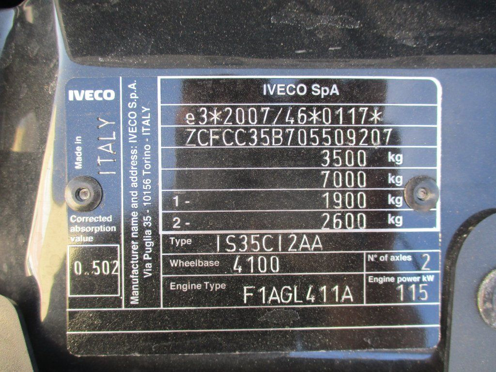الشاحنات الصغيرة صندوق مغلق Iveco 35C16 Daily,2.3L Palfinger: صور 20
