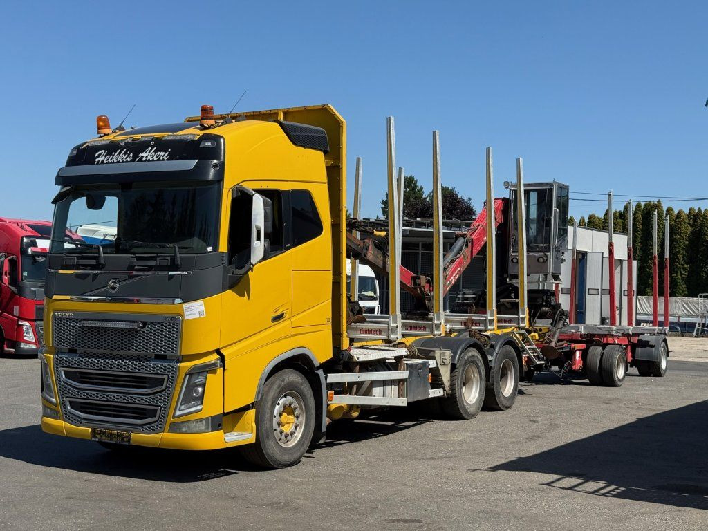 Volvo FH 16 750 6x4 + Fliegl - شاحنة قطع الأشجار, شاحنة كرين: صور 1 Volvo FH 16 750 6x4 + Fliegl - شاحنة قطع الأشجار, شاحنة كرين: صور 1