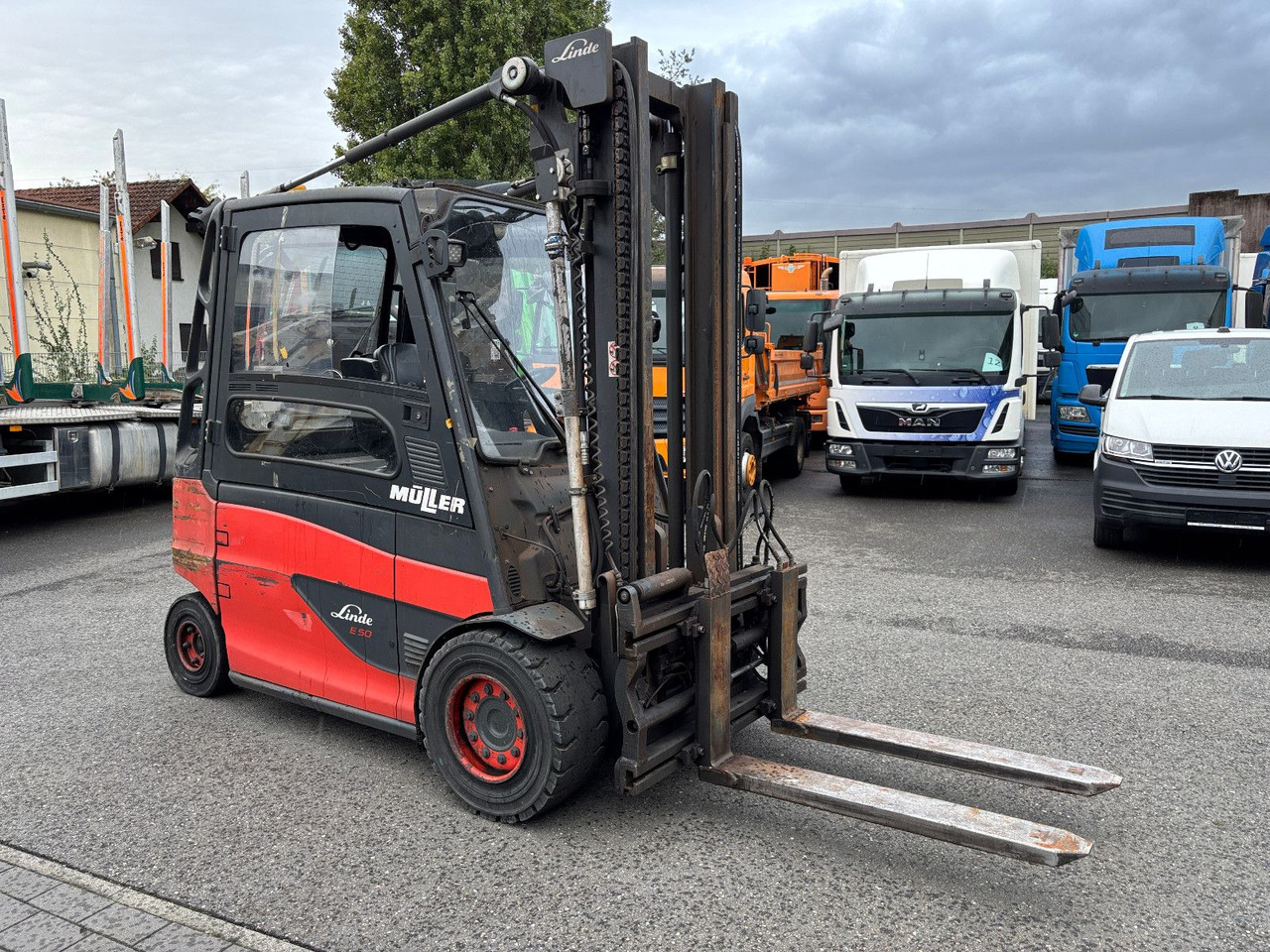 Linde E 50HL-01 Triplex Teleskopgabel - رافعة شوكية كهربائية: صور 1 Linde E 50HL-01 Triplex Teleskopgabel - رافعة شوكية كهربائية: صور 1