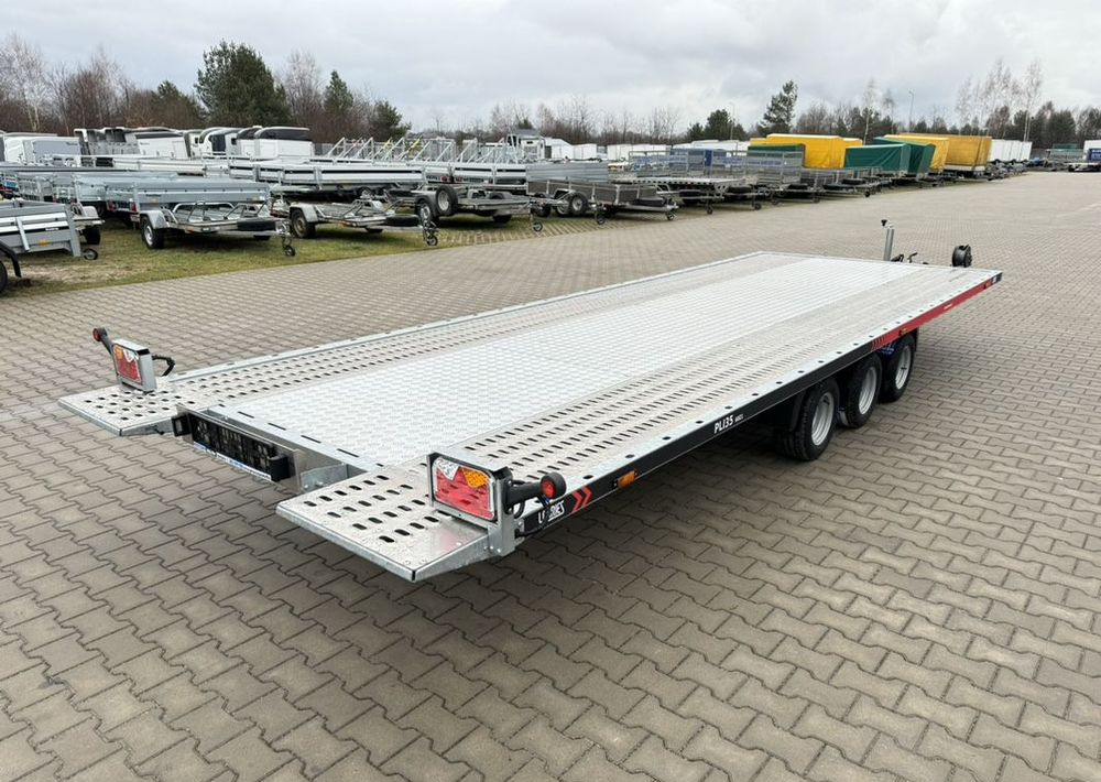 شاحنة نقل سيارات مقطورة جديد Lorries PLI35-6021 - laweta trzyosiowa uchylna lampy LED pompa hydrauliczna wypełnienie podłogi ALU: صور 6