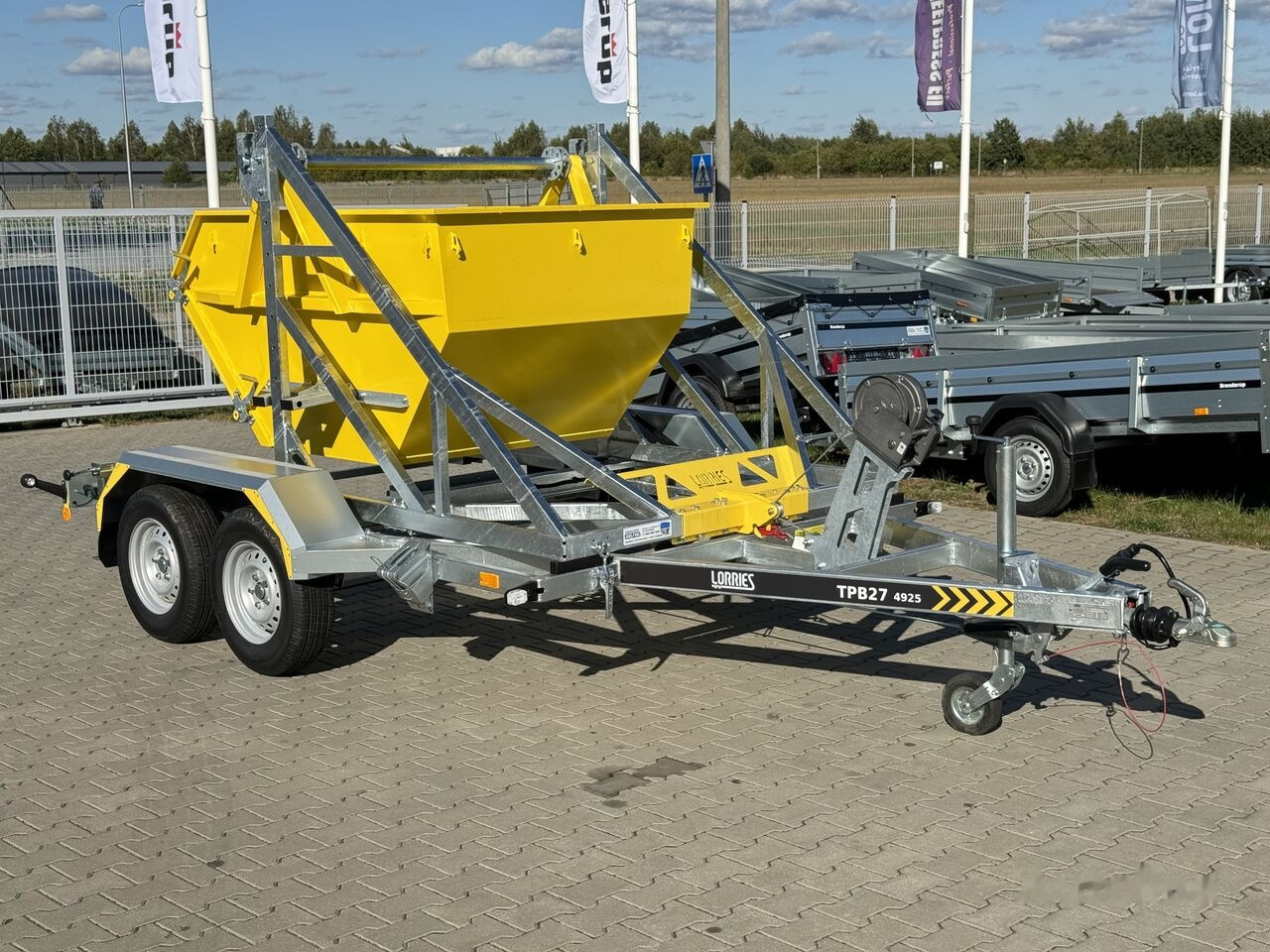 مقطورة بكرة الكابل جديد Lorries TPB27-4925 + kontener budowlany | 2700kg: صور 1