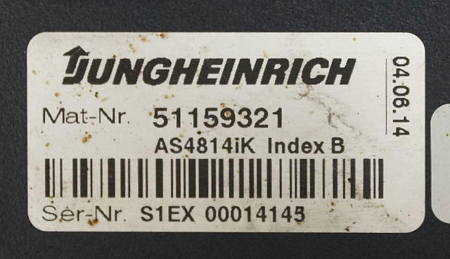 Jungheinrich 51159321 | Rij/hef regeling drive/lifting controller AS4814Ik Index - كتلة التحكم - معدات المناولة: صور 3 Jungheinrich 51159321 | Rij/hef regeling drive/lifting controller AS4814Ik Index - كتلة التحكم - معدات المناولة: صور 3