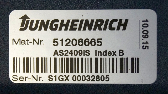Jungheinrich 51206665 | Rij/hef regeling Drive/lift controller AS2409 i S Index - كتلة التحكم - معدات المناولة: صور 2 Jungheinrich 51206665 | Rij/hef regeling Drive/lift controller AS2409 i S Index - كتلة التحكم - معدات المناولة: صور 2