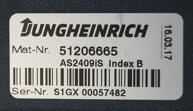 Jungheinrich 51206665 | Rij/hef regeling Drive/lift controller AS2409 i S Index - كتلة التحكم - معدات المناولة: صور 2 Jungheinrich 51206665 | Rij/hef regeling Drive/lift controller AS2409 i S Index - كتلة التحكم - معدات المناولة: صور 2