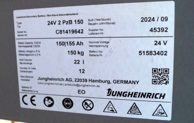 Jungheinrich unknown | Battery 24 2PZB150 year 2024 weight 150 kg sn. C81419642  - البطارية - معدات المناولة: صور 3 Jungheinrich unknown | Battery 24 2PZB150 year 2024 weight 150 kg sn. C81419642  - البطارية - معدات المناولة: صور 3
