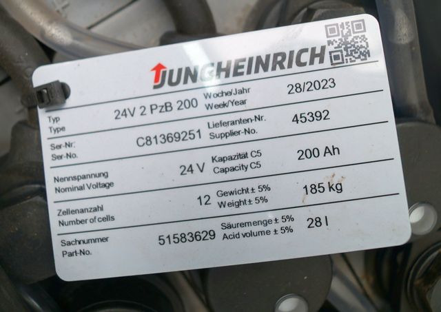 Jungheinrich unknown | Battery 24 2PZB200 year 2023 weight 185 kg sn. C81368251  - البطارية - معدات المناولة: صور 4 Jungheinrich unknown | Battery 24 2PZB200 year 2023 weight 185 kg sn. C81368251  - البطارية - معدات المناولة: صور 4