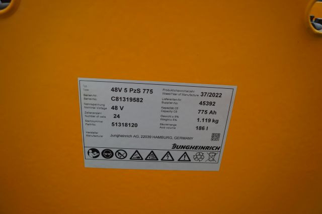 Jungheinrich unknown | Battery 48V775Ah 48 5PZS775 Year 2022 weight 1119 kg sn.  - البطارية - معدات المناولة: صور 4 Jungheinrich unknown | Battery 48V775Ah 48 5PZS775 Year 2022 weight 1119 kg sn.  - البطارية - معدات المناولة: صور 4