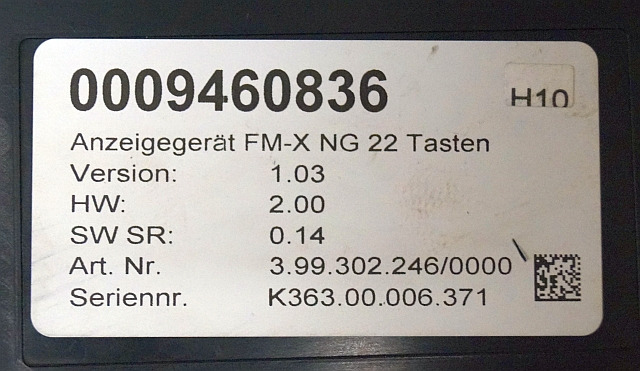 Still 0009460836 | Display V1.03 HW 2.00 Sw. 0.14 399302246/0000 sn K363.00.006 - لوحة القيادة - معدات المناولة: صور 3 Still 0009460836 | Display V1.03 HW 2.00 Sw. 0.14 399302246/0000 sn K363.00.006 - لوحة القيادة - معدات المناولة: صور 3