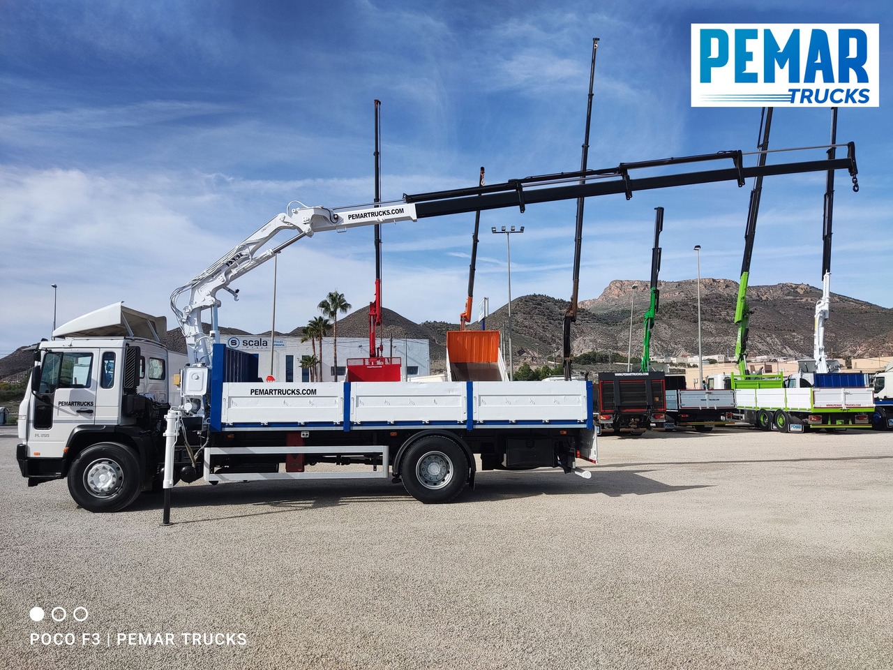 شاحنات مسطحة, شاحنة كرين VOLVO FL 250 GRUA CAJA FIJA: صور 17