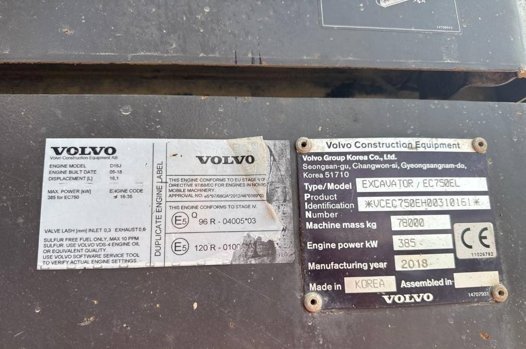 حفارات زحافة Volvo EC 750 EL (On Transport): صور 7