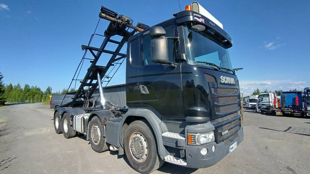 Scania R490 8x4 multilift vaijerilaite,napaperät - شاحنات قابلة للفك شاحنة: صور 1 Scania R490 8x4 multilift vaijerilaite,napaperät - شاحنات قابلة للفك شاحنة: صور 1