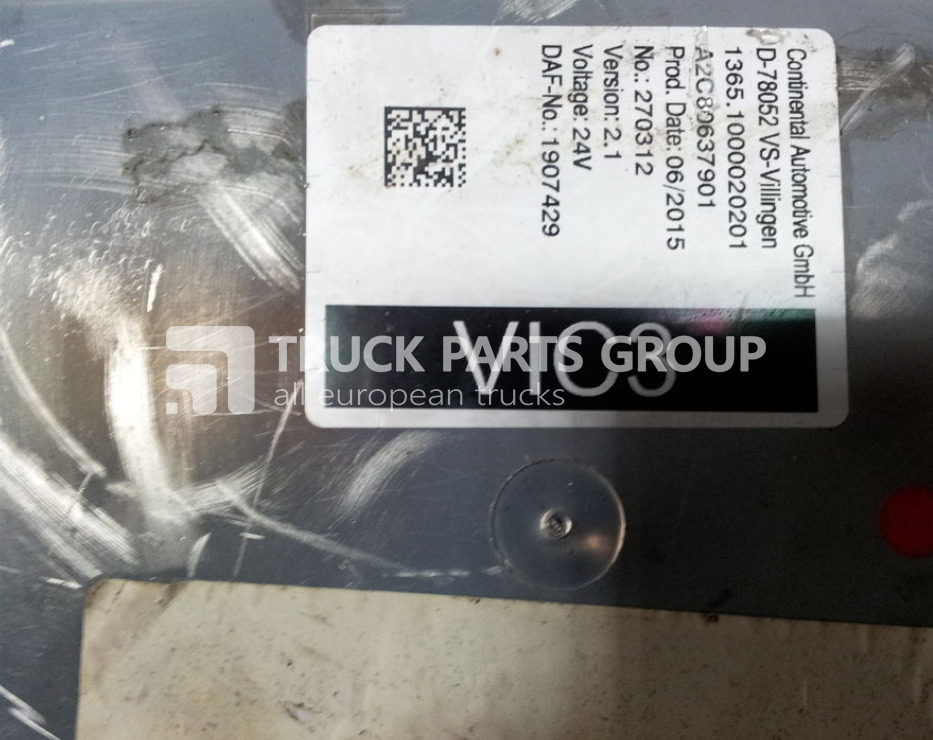 DAF 105 XF, EURO5, EURO6 VIC3 control unit, Version 2.1, 24V, 190742 control unit - كتلة التحكم - شاحنة: صور 1 DAF 105 XF, EURO5, EURO6 VIC3 control unit, Version 2.1, 24V, 190742 control unit - كتلة التحكم - شاحنة: صور 1