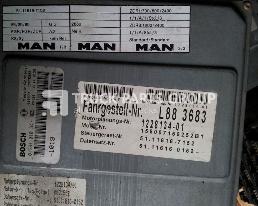 MAN ECU EDC, engine control unit 4 series , L2000, 51116167173, 5111 control unit - كتلة التحكم - شاحنة: صور 3 MAN ECU EDC, engine control unit 4 series , L2000, 51116167173, 5111 control unit - كتلة التحكم - شاحنة: صور 3