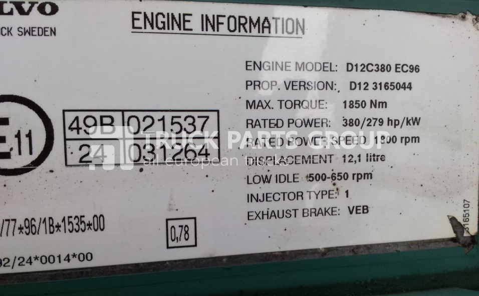 VOLVO FH12, FM12, EURO 3 emission engine control unit, D12C 380 HP, D1 control unit - كتلة التحكم - شاحنة: صور 2 VOLVO FH12, FM12, EURO 3 emission engine control unit, D12C 380 HP, D1 control unit - كتلة التحكم - شاحنة: صور 2