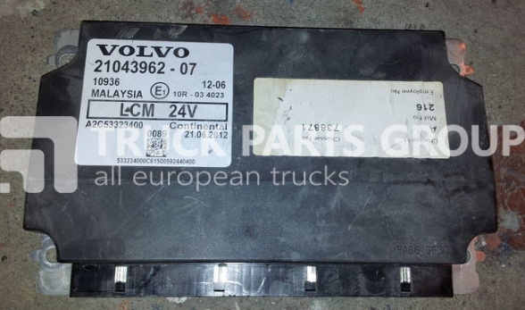 VOLVO FH13, FM13, EURO4 ,EURO5, LCM lightning control unit 21043962, 2 control unit - كتلة التحكم - شاحنة: صور 1 VOLVO FH13, FM13, EURO4 ,EURO5, LCM lightning control unit 21043962, 2 control unit - كتلة التحكم - شاحنة: صور 1