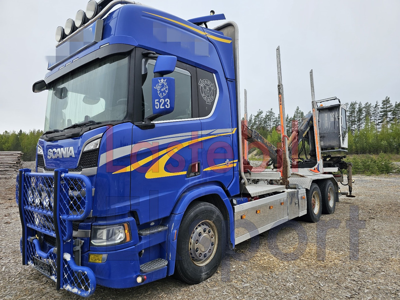 Scania R650 - شاحنة قطع الأشجار, شاحنة كرين: صور 5 Scania R650 - شاحنة قطع الأشجار, شاحنة كرين: صور 5