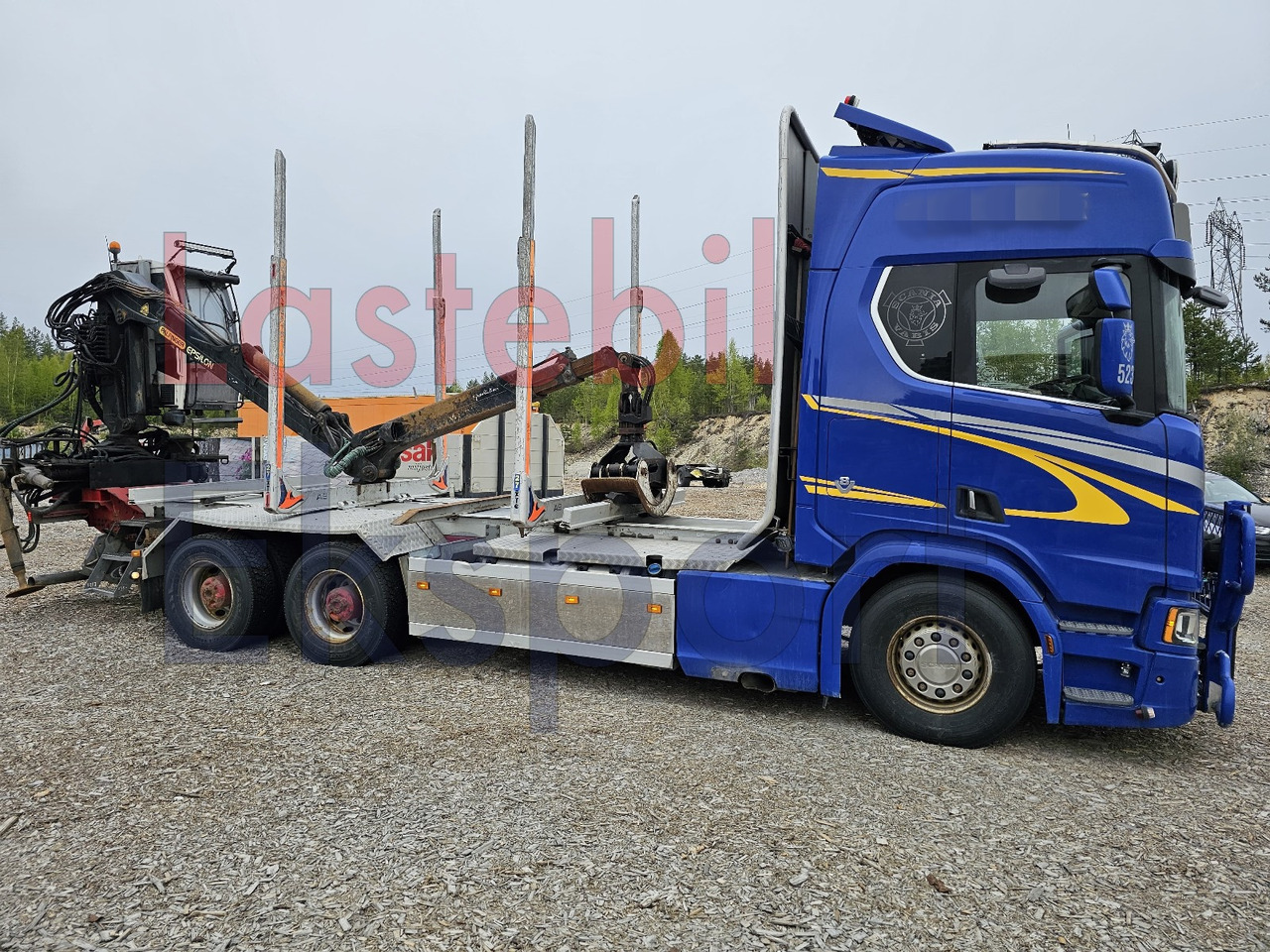 Scania R650 - شاحنة قطع الأشجار, شاحنة كرين: صور 1 Scania R650 - شاحنة قطع الأشجار, شاحنة كرين: صور 1