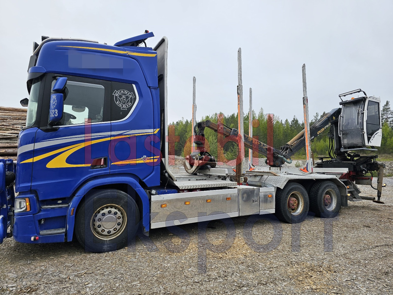 Scania R650 - شاحنة قطع الأشجار, شاحنة كرين: صور 4 Scania R650 - شاحنة قطع الأشجار, شاحنة كرين: صور 4