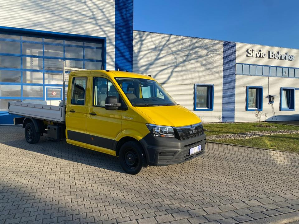MAN TGE 3.140 Doka Pritsche Lang *STANDHZG* AHK*24 MONATE GARANTIE*1.HAND*INKL.19% MWST*SOFORT!* - الشاحنات الصغيرة المسطحة, الشاحنات الصغيرة كابينة مزدوجة: صور 1 MAN TGE 3.140 Doka Pritsche Lang *STANDHZG* AHK*24 MONATE GARANTIE*1.HAND*INKL.19% MWST*SOFORT!* - الشاحنات الصغيرة المسطحة, الشاحنات الصغيرة كابينة مزدوجة: صور 1