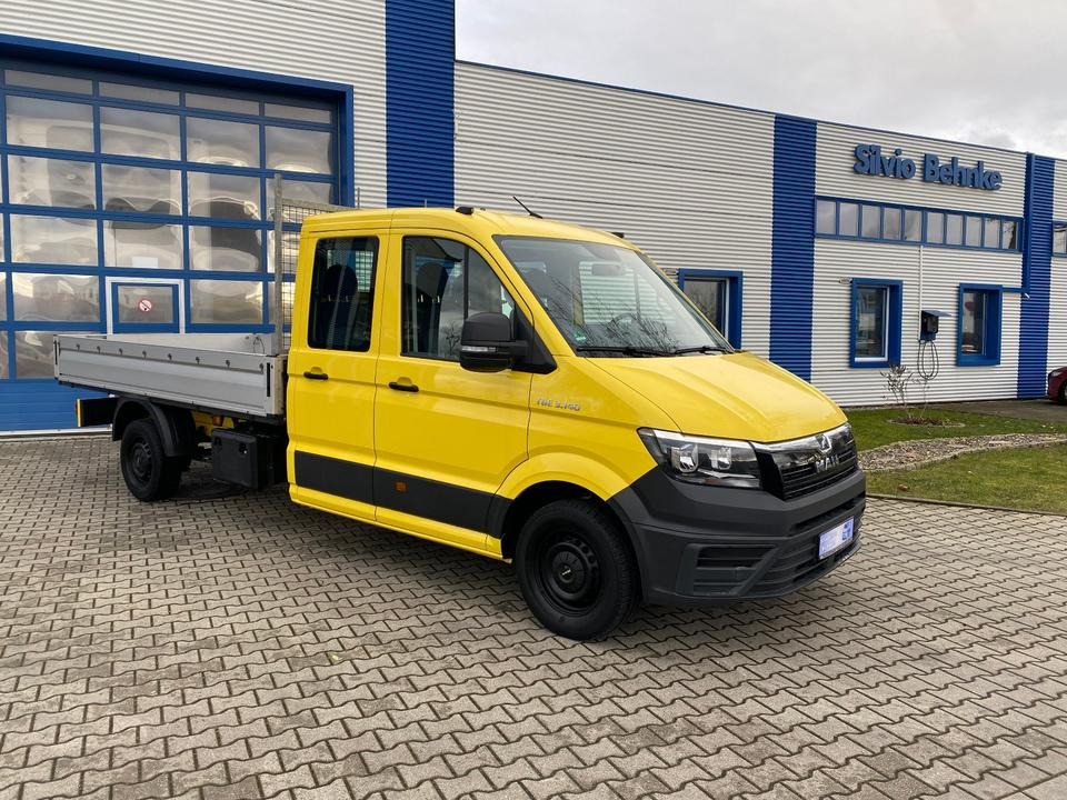 MAN TGE 3.140 Doka Pritsche Lang *STANDHZG* AHK*HECKANTRIEB*1.HAND*INKL.19% MWST*SOFORT!* - الشاحنات الصغيرة المسطحة, الشاحنات الصغيرة كابينة مزدوجة: صور 1 MAN TGE 3.140 Doka Pritsche Lang *STANDHZG* AHK*HECKANTRIEB*1.HAND*INKL.19% MWST*SOFORT!* - الشاحنات الصغيرة المسطحة, الشاحنات الصغيرة كابينة مزدوجة: صور 1