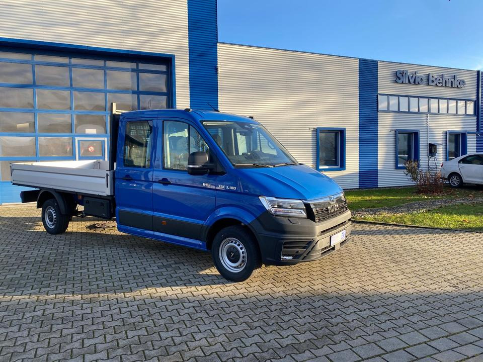 MAN TGE 3.180 4x4 Doka Pritsche Lang *INKL.19% MWT* AUTOMATIK*LED*CAM*AHK*TEMPO*STANDHZG*UVM* - الشاحنات الصغيرة المسطحة, الشاحنات الصغيرة كابينة مزدوجة: صور 1 MAN TGE 3.180 4x4 Doka Pritsche Lang *INKL.19% MWT* AUTOMATIK*LED*CAM*AHK*TEMPO*STANDHZG*UVM* - الشاحنات الصغيرة المسطحة, الشاحنات الصغيرة كابينة مزدوجة: صور 1