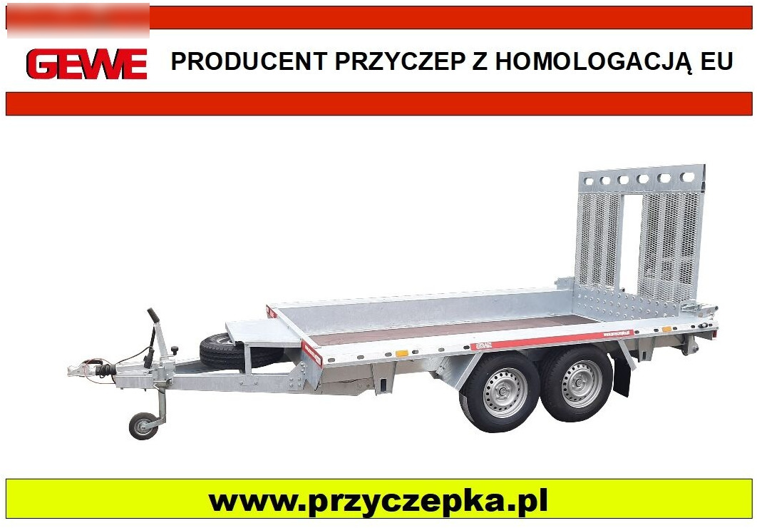 Gewe P3500 E/1 Przyczepa pod minikoparkę 3,5x1,6m SUPER MOCNA! - مقطورة لنقل المعدات: صور 1 Gewe P3500 E/1 Przyczepa pod minikoparkę 3,5x1,6m SUPER MOCNA! - مقطورة لنقل المعدات: صور 1