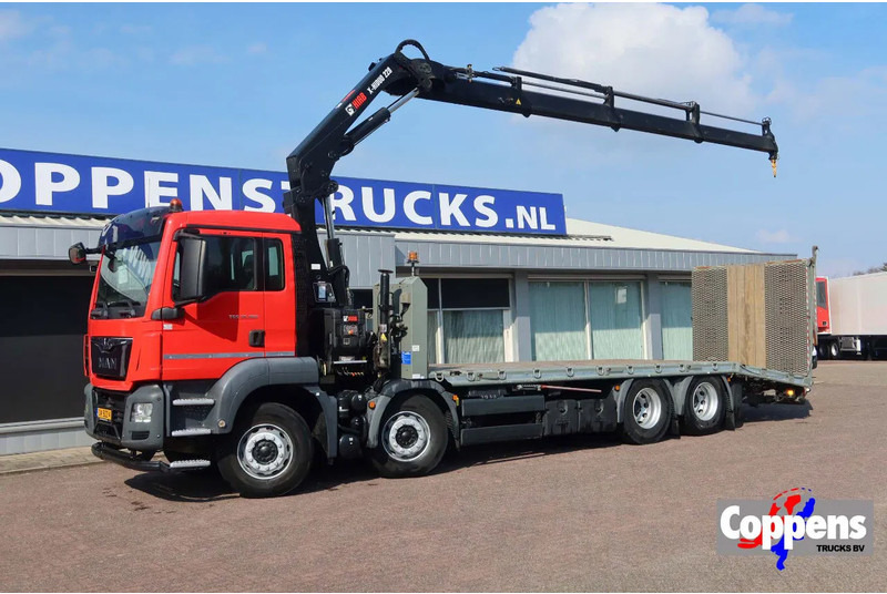 MAN TGS 35.360 8x2 Euro 6 Oprijwagen + Hiab 228 E 3 kraan. - شاحنات مسطحة, شاحنة كرين: صور 1 MAN TGS 35.360 8x2 Euro 6 Oprijwagen + Hiab 228 E 3 kraan. - شاحنات مسطحة, شاحنة كرين: صور 1