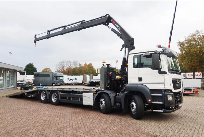 MAN TGS 35.360 Oprijwagen + HIAB 228 E3 Kraan 8x2 - شاحنة نقل سيارات شاحنة: صور 2 MAN TGS 35.360 Oprijwagen + HIAB 228 E3 Kraan 8x2 - شاحنة نقل سيارات شاحنة: صور 2