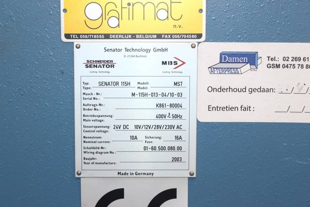 آلة قطع الورق Schneider Senator 115H: صور 6 آلة قطع الورق Schneider Senator 115H: صور 6