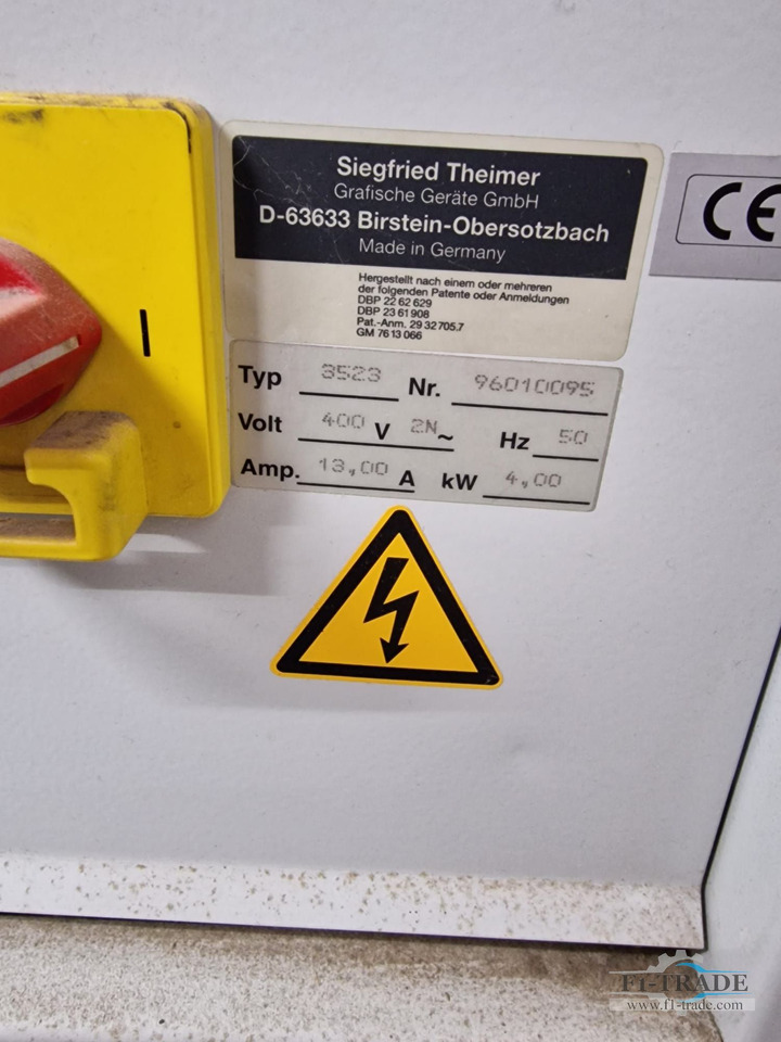 Theimer Rapid 95 3523 - آلات الطباعة: صور 5 Theimer Rapid 95 3523 - آلات الطباعة: صور 5