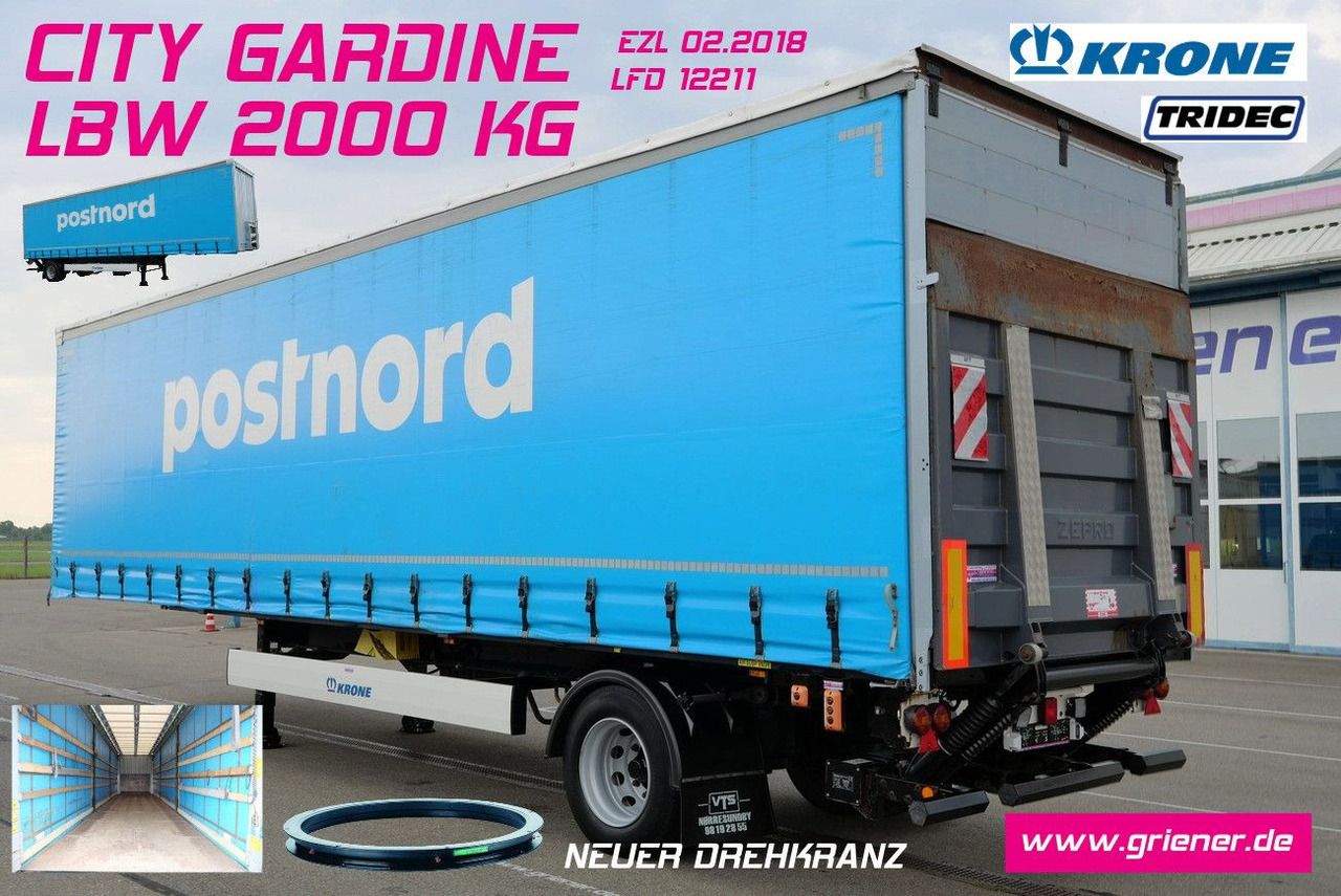 Krone CITYSATTEL KRONE 1-achs SEP 10/ BPW/TRIDEC lenk - الخيمة نصف مقطورة: صور 1 Krone CITYSATTEL KRONE 1-achs SEP 10/ BPW/TRIDEC lenk - الخيمة نصف مقطورة: صور 1