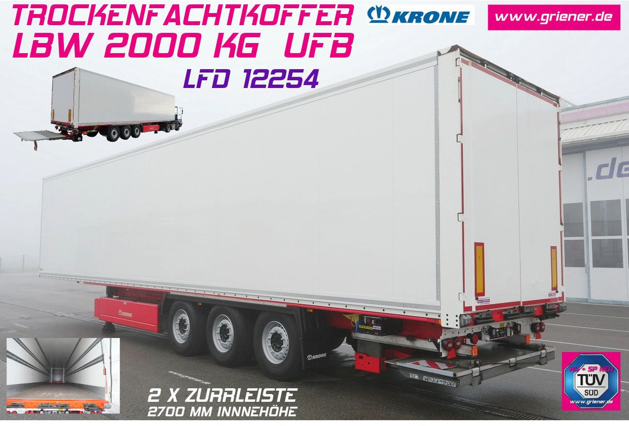 Krone SD 27/ LBW 2000 kg / 2 x ZURRLEISTE / DHOLLAND. - بصندوق مغلق نصف مقطورة: صور 2 Krone SD 27/ LBW 2000 kg / 2 x ZURRLEISTE / DHOLLAND. - بصندوق مغلق نصف مقطورة: صور 2