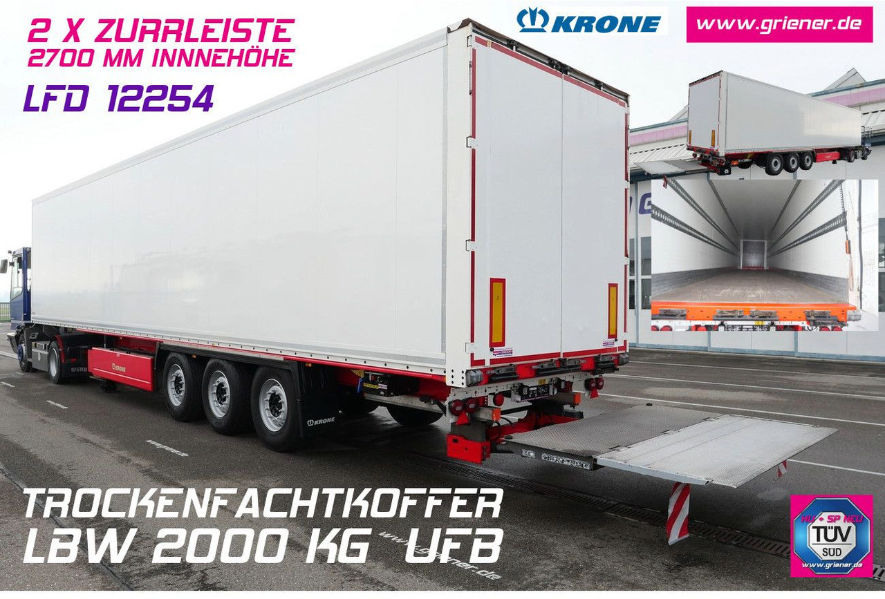 Krone SD 27/ LBW 2000 kg / 2 x ZURRLEISTE / DHOLLAND. - بصندوق مغلق نصف مقطورة: صور 1 Krone SD 27/ LBW 2000 kg / 2 x ZURRLEISTE / DHOLLAND. - بصندوق مغلق نصف مقطورة: صور 1