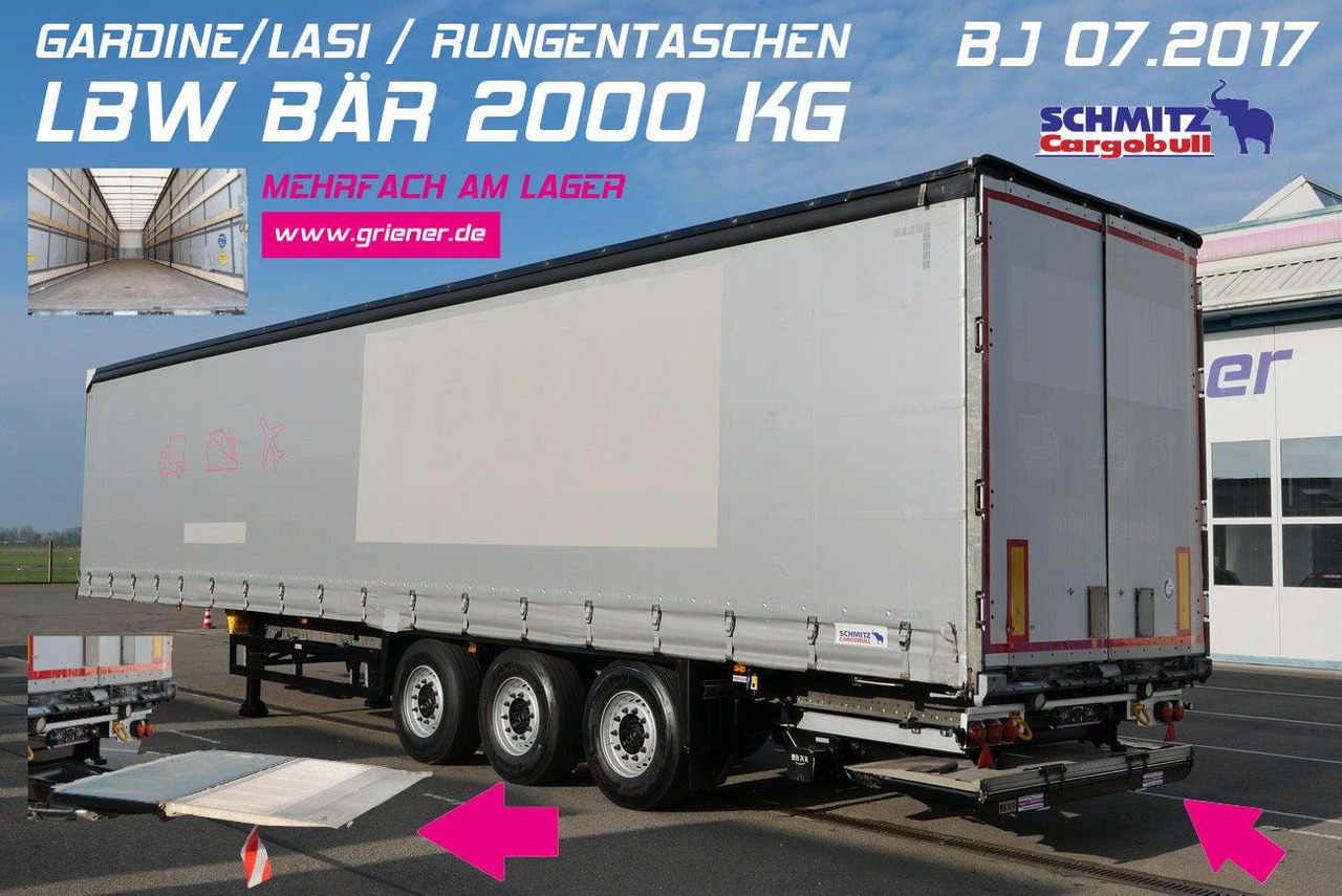 Schmitz Cargobull 5 x SCS 24/ LBW 2000 kg / LASI / RUNGENTASCHEN - الخيمة نصف مقطورة: صور 1 Schmitz Cargobull 5 x SCS 24/ LBW 2000 kg / LASI / RUNGENTASCHEN - الخيمة نصف مقطورة: صور 1