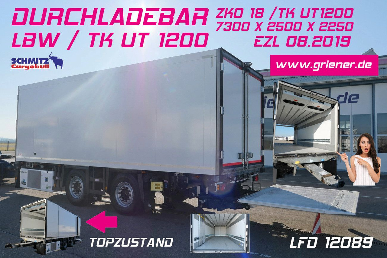 Schmitz Cargobull ZKO 18 /TK UT1200 /DURCHLADEBAR /LBW /7,30 - مبردة مقطورة: صور 1 Schmitz Cargobull ZKO 18 /TK UT1200 /DURCHLADEBAR /LBW /7,30 - مبردة مقطورة: صور 1