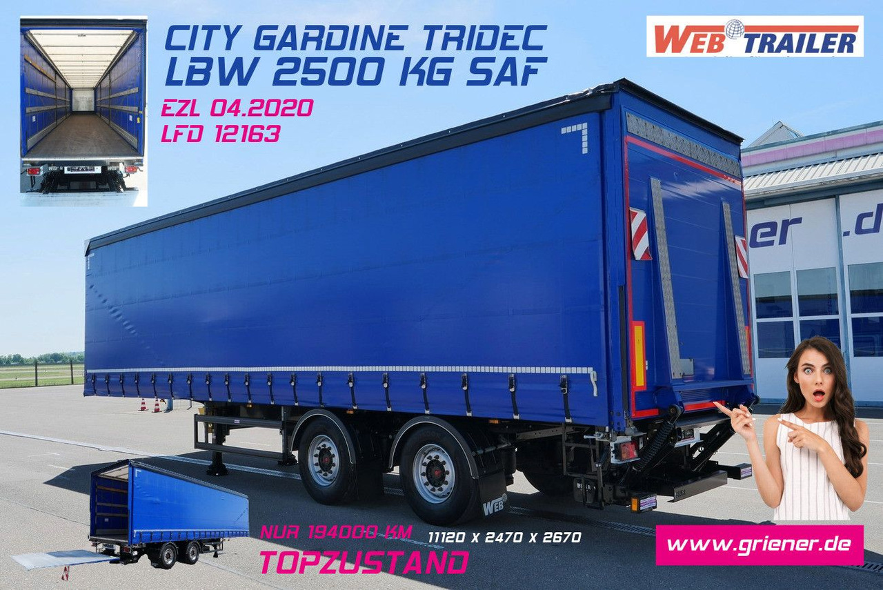 Web-Trailer LPRS 18 / CITY TRIDEC /GARDINE/LBW 2500 kg/SAF - الخيمة نصف مقطورة: صور 1 Web-Trailer LPRS 18 / CITY TRIDEC /GARDINE/LBW 2500 kg/SAF - الخيمة نصف مقطورة: صور 1