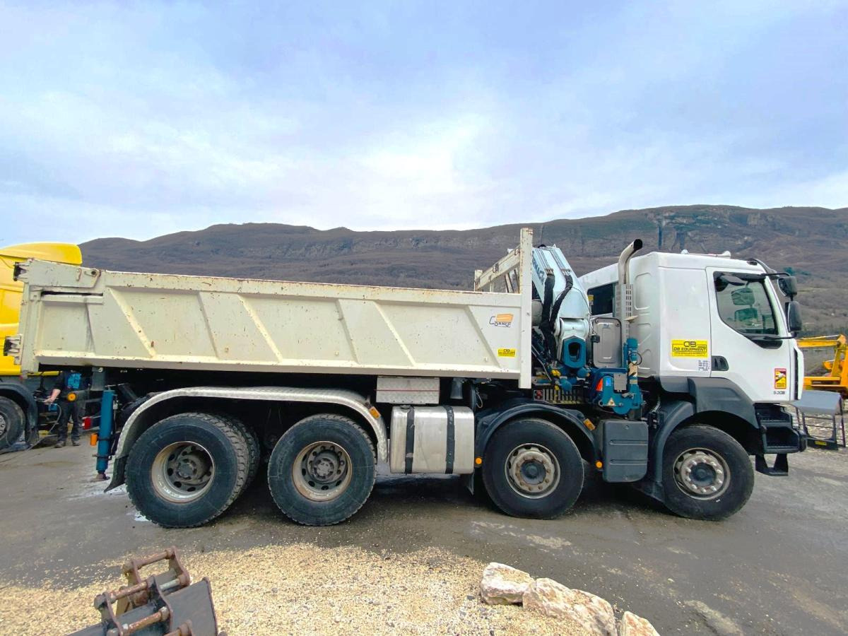 قلابات, شاحنة كرين RENAULT KERAX 8x4 520 BIBENNE CIF GRUE CORMACH: صور 6