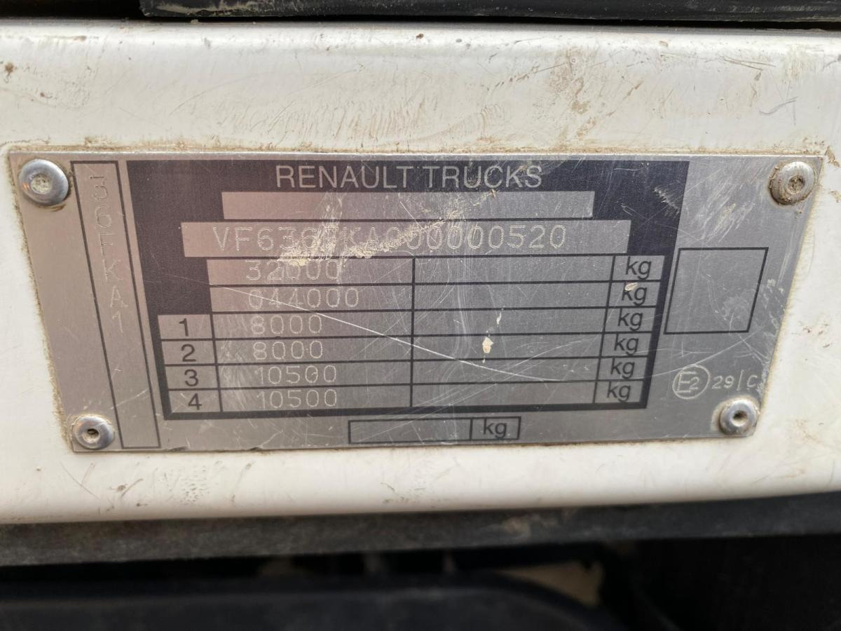 قلابات, شاحنة كرين RENAULT KERAX 8x4 520 BIBENNE CIF GRUE CORMACH: صور 29
