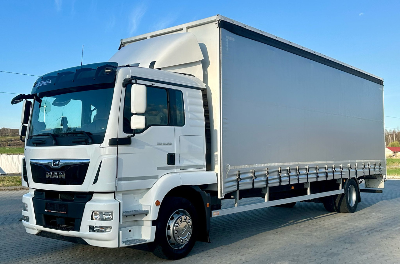 MAN TGM 18.290 / FIRANKA / WINDA / 22 EUROPALETY / AUTOMAT / SYPIALKA / 9 059 KG ŁADOWNOŚCI / NISKI PRZEBIEG / ZSUWANY DACH / EURO 6 - شاحنة ستارة: صور 2 MAN TGM 18.290 / FIRANKA / WINDA / 22 EUROPALETY / AUTOMAT / SYPIALKA / 9 059 KG ŁADOWNOŚCI / NISKI PRZEBIEG / ZSUWANY DACH / EURO 6 - شاحنة ستارة: صور 2