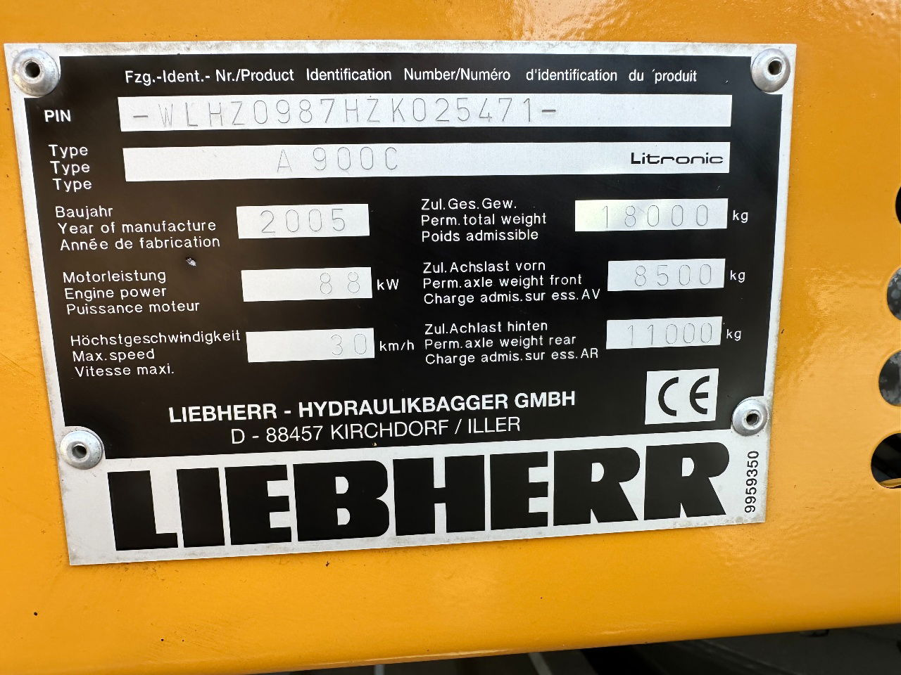 حفارة على عجلات Liebherr A900C: صور 22