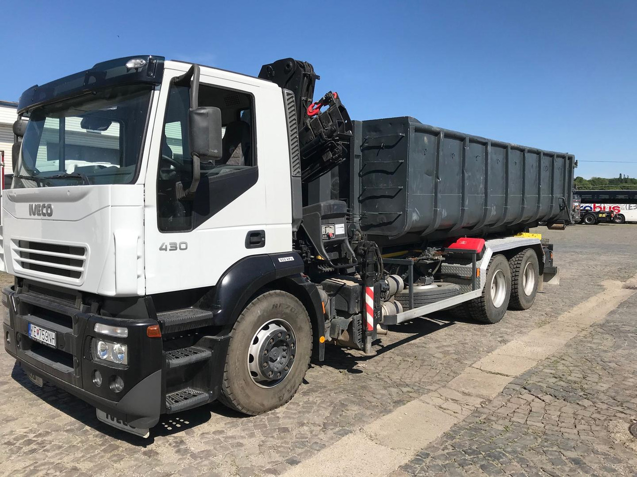 Iveco STRALIS, 260S43Y/TN, hákový nosič kontajnerov s hydraulickým žeriavom - شاحنة ذات الخطاف, شاحنة كرين: صور 1 Iveco STRALIS, 260S43Y/TN, hákový nosič kontajnerov s hydraulickým žeriavom - شاحنة ذات الخطاف, شاحنة كرين: صور 1