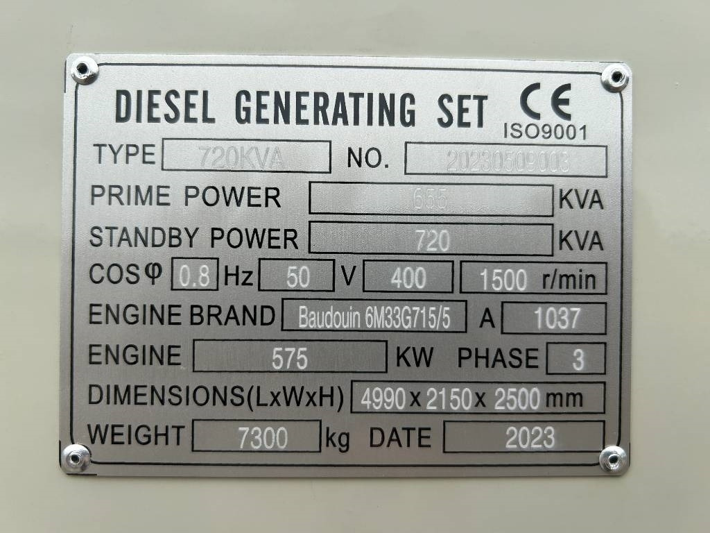 Baudouin 6M33G715/5 - 720 kVA Generator - DPX-19879.1 - مجموعة المولدات: صور 4 Baudouin 6M33G715/5 - 720 kVA Generator - DPX-19879.1 - مجموعة المولدات: صور 4