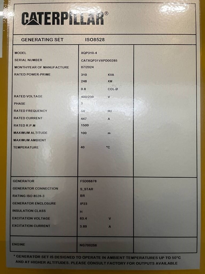 مجموعة المولدات جديد CAT XQP310 - Generator 310 kVA Stage V - DPX-18133: صور 6